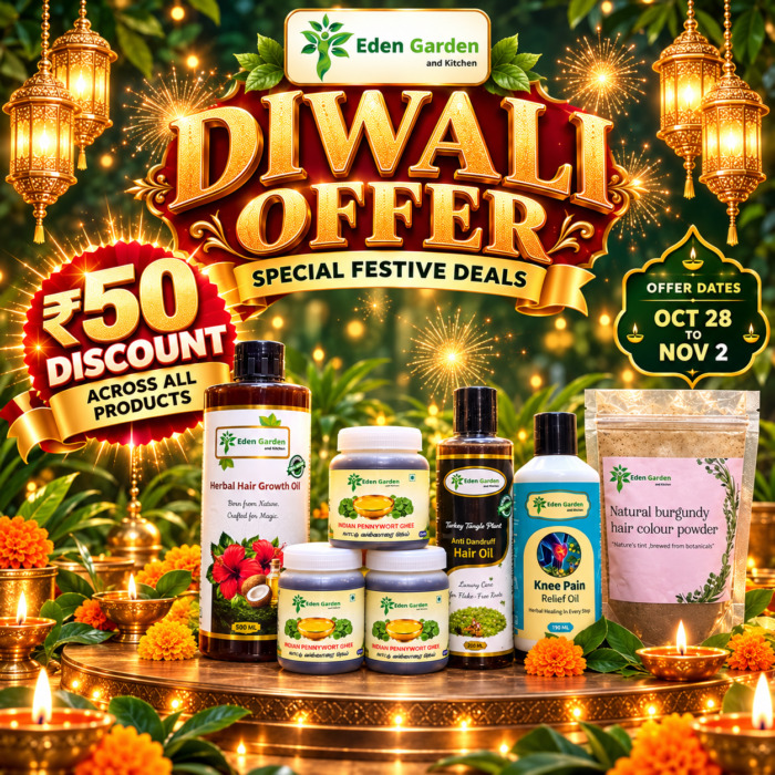 Eden Garden Diwali Offer - Rs 50 discount across all products, Oct 28 to Nov 2